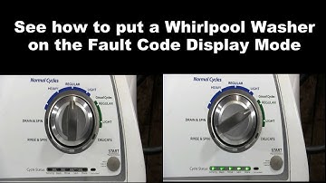 Whirlpool Washer Fault Code Display Mode