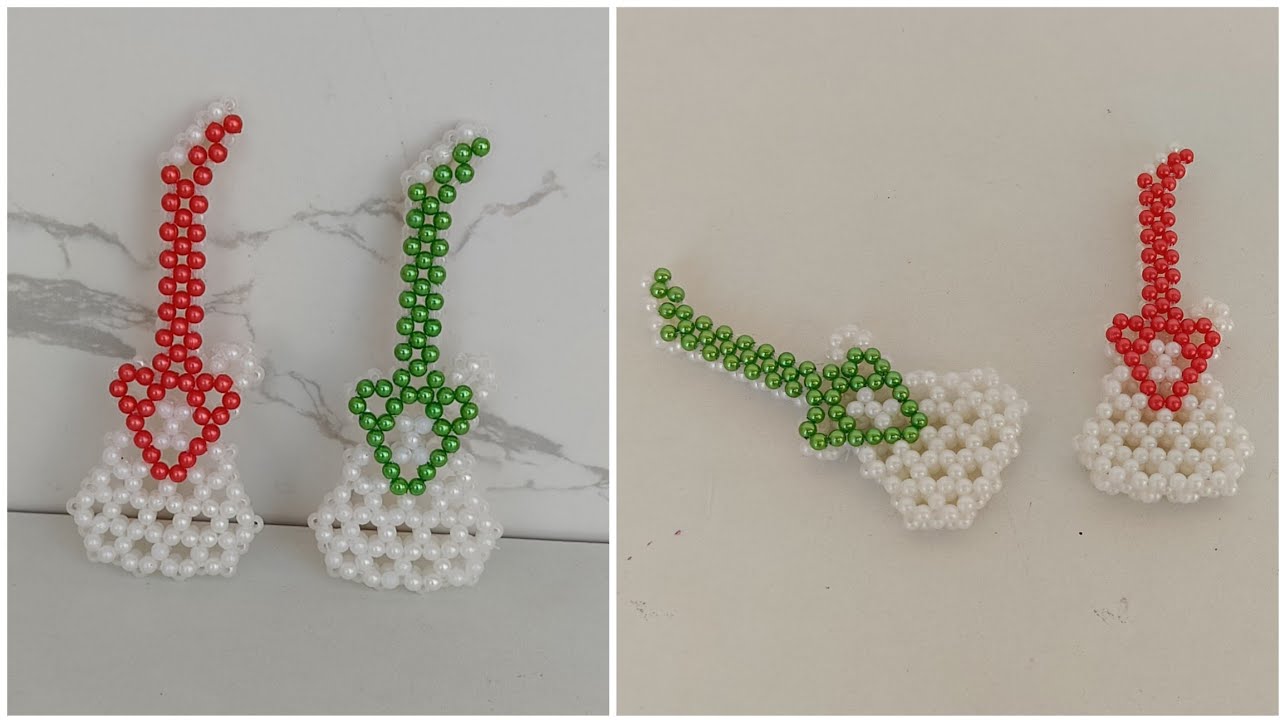 DIY How to Make a Keychain | Beaded Guitar Keychain | Beaded Keychains | Pearl Beaded Craft | Beads