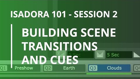 Isadora 101 - #2: Building Scene Transitions & Cues