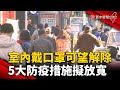 室內戴口罩可望解除！5大防疫措施擬放寬｜#寰宇新聞 @globalnewstw
