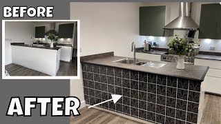 Tile Stickers For Kitchen Island Transformation Time Kitchenrenovation Easydiy Tiling You Tile Stickers For Kitchen Island, Tiled Kitchen Island