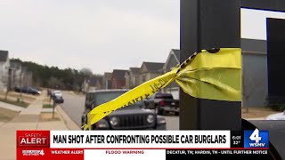 Man shot after confronting car burglars at Nashville home