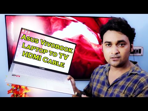 Asus Vivobook 15 Ryzen 5  Laptop | How to connect | LED TV with HDMI cable | Tutorial | (Hindi)
