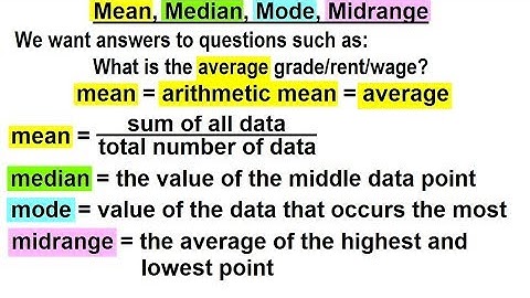 Statistics: Ch 2 Graphical Representation of Data (16 of 62) Mean, Median, Mode, Midrange