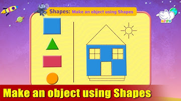 K1 - Module 6 - Exercise 5 Make an object using Shapes | Appu Series | Kindergarten Math Learning