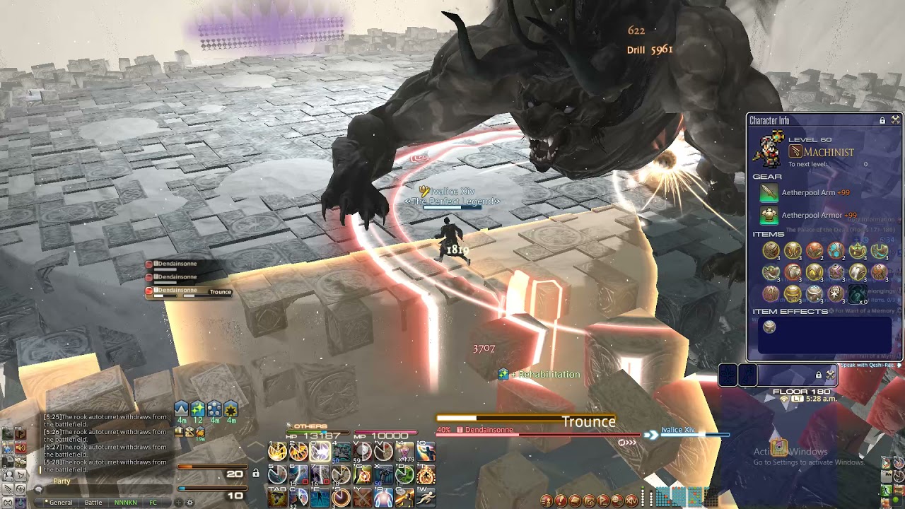 FFXIV PoTD Solo MCH - Floor 180 Boss Clear - Tincture Strat