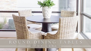 HIGH END Dining Table shopping...ROUND TABLE DUPES for less!