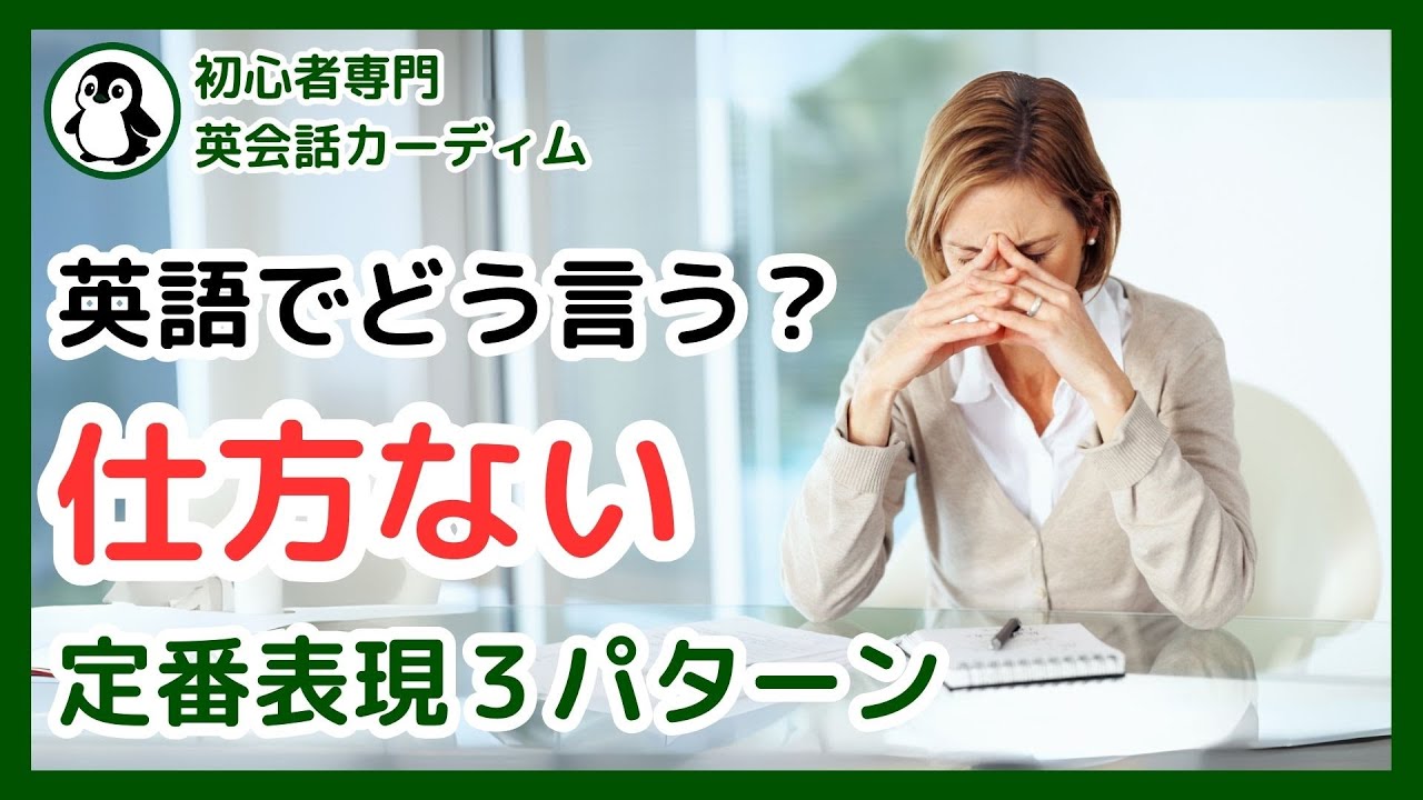 仕方 が ない 英語
