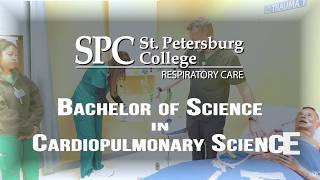 Bachelor of Science in Cardiopulmonary Science at SPC
SPCs Bachelor of Science Degree in Cardiopulmonary Science gives registered respiratory therapists the chance to keep pace with the advancing requirements of the profession. This program provides a broad-based curriculum that will lead to advanced credentials, professional growth and development in leadership, management, education and research. Courses include natural sciences, patient education, and advanced capstone experiences that are specifically tailored to the needs of practicing registered respiratory therapists. Increasingly, hospitals prefer to hire practitioners with baccalaureate degrees for bedside clinical positions.
To learn more about SPC, visit https://spcollege.edu.
—————
St. Petersburg College was founded in 1927 as St. Petersburg Junior College, Floridas first two-year college. Our alumni rank first in the state for earning the highest entry wages among state community college graduates. Access, excellence, and student support are the hallmarks of SPC. Regionally accredited and nationally recognized, SPC was the first state college in Florida to offer bachelor’s degrees. We offer 200+ degree, certificate, and transfer programs, as well as many high-demand, high-skill, industry-recognized workforce certifications. Our career-focused curriculum is created in conjunction with industry experts to ensure that SPC students can meet the needs of today’s employers. Bachelor of Science in Cardiopulmonary Science at SPC