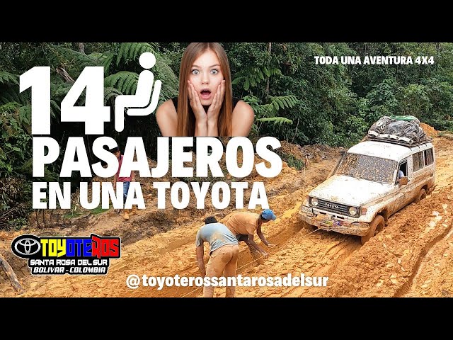 14 Pasajeros en una Toyota #santarosadelsur #toyoteros #offroad #toyota  #4x4 #peligro #4wd #8k #hd - YouTube