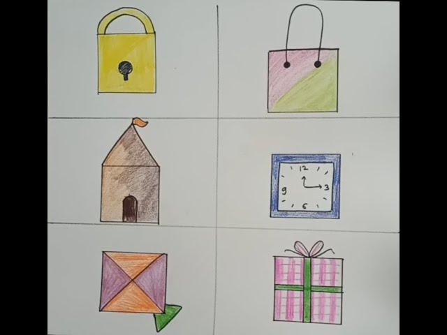 Square Drawing Things Square Shape Pictures For Kids Drawing