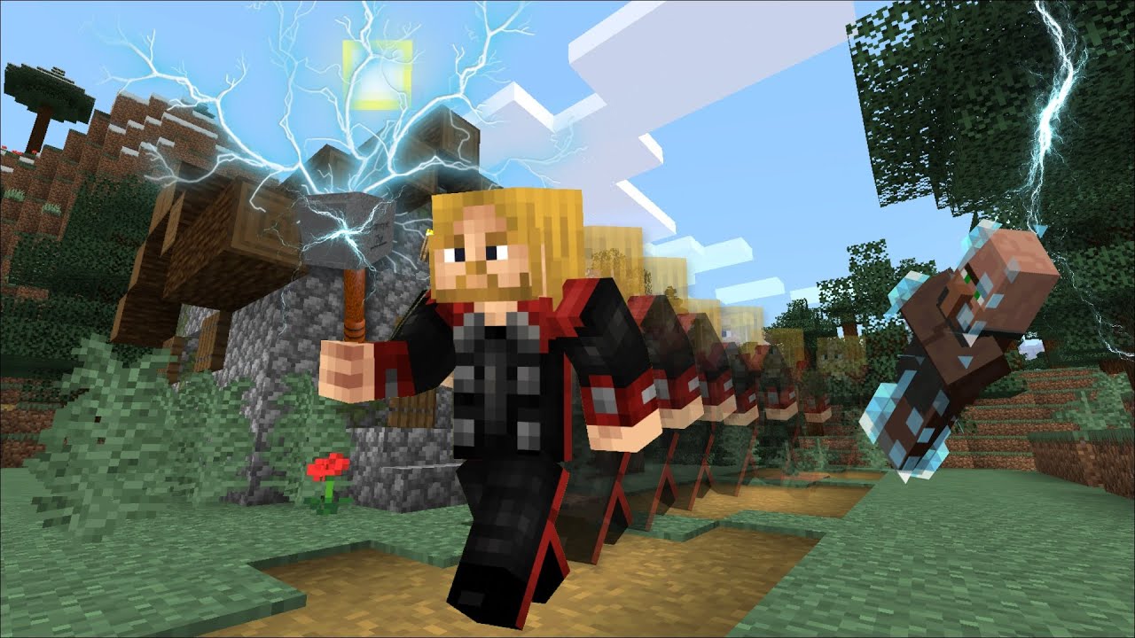 LIFE as THOR in MINECRAFT !! DON'T ELECTRIFY THE VILLAGES !! Minecraft ...