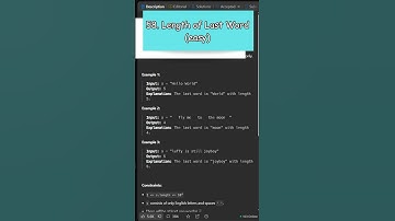 58. Length of Last Word (Easy)  #coding #leetcode #programming