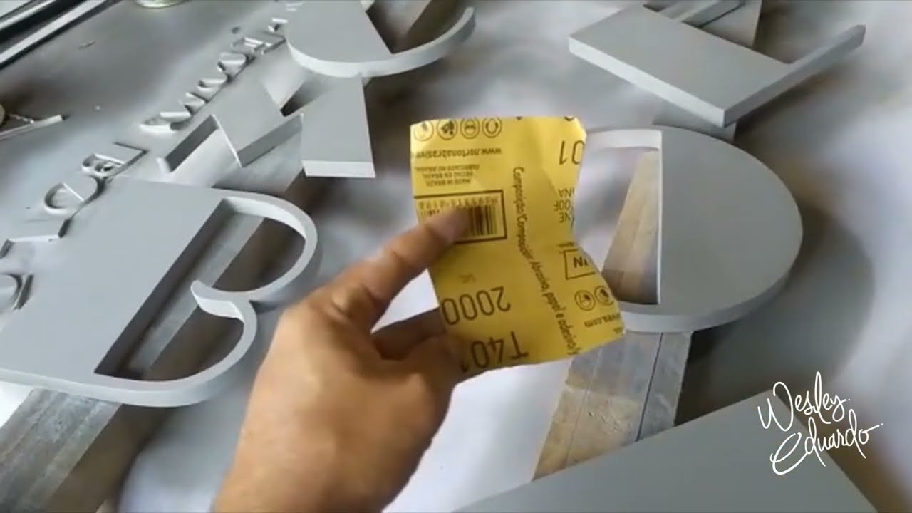 COMO DAR ACABAMENTO EM LETRAS DE PVC EXPANDIDO
