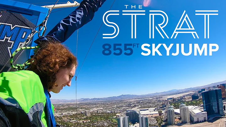 World's Tallest SkyJump in Las Vegas! | 855ft Vertical Zipline at the STRAT Hotel & Casino | #vegas