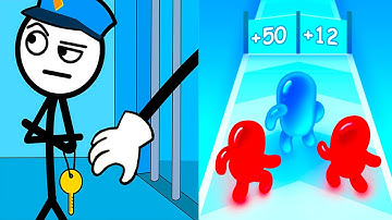 Thief Puzzle vs Join Blob Clash 3D ⭐🔴👽⭐️ Hard Levels Challenge Walkthrough Gameplay Ep130