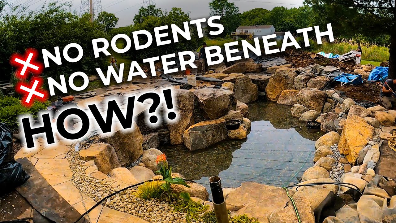 The NEGATIVE EDGE is filled! | Will the Drainage UNDER the POND work?! | NEGATIVE EDGE Part 4