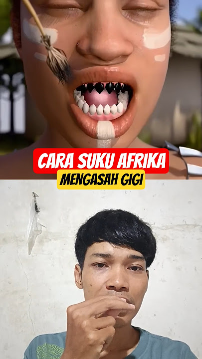 cara orang Afrika mengasah gigi. #shortsfeed #shorts #funny #animation #trending