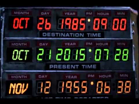 Back to the future travel dates