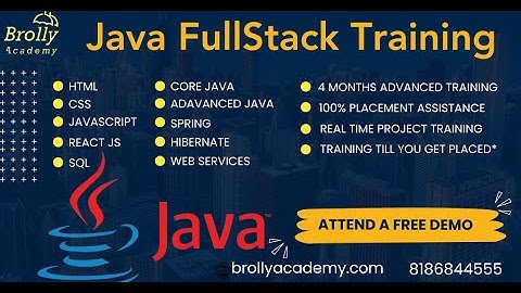 Full Stack Developer Course in Hyderabad - Java - Brolly Academy