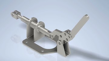 TOGGLE CLAMP ASSEMBLY SHEET METAL INVENTOR (ALL PARTS .IPT + .IAM ASSEMBLY)