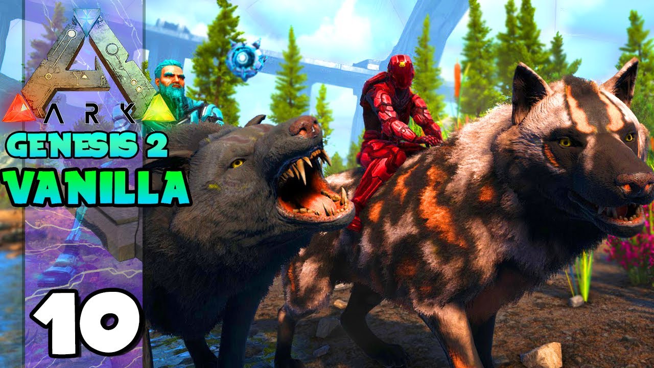 DOMANDO LOBOS-R VIAJANDO ENTRE OS BIOMAS!!! ARK: GENESIS 2 (VANILLA) 10