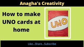 How to make UNO cards at home# Anagha's Creativity # DIY