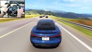 960HP Audi RS e-tron GT vs Modern Super Saloons - Forza Horizon 6 | G29 Wheel Gameplay