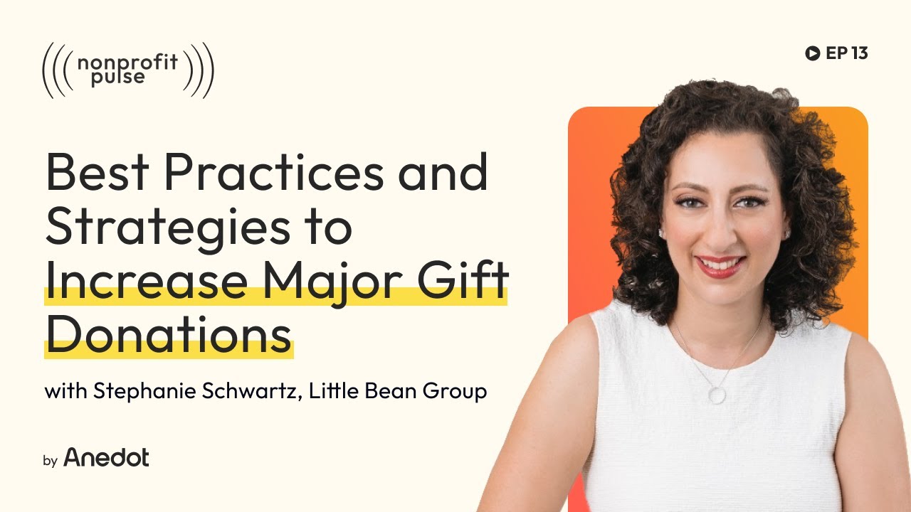Major Gifts: Best Practices and Strategies to Increase Major Gift Donations - Stephanie Schwartz