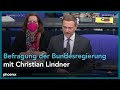Deutscher Bundestag - Regierungsbefragung mit Finanzminister Christian Lindner (FDP)