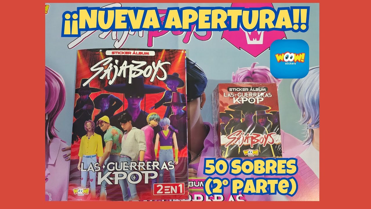NUEVA APERTURA - ALBUM STICKER GUERRERAS K-POP DEMON HUNTERS: SAJA BOYS VOL 2 (PARTE 2)