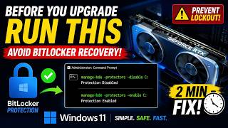 How to Prevent BitLocker Recovery Screen Before a Hardware Upgrade Windows 11