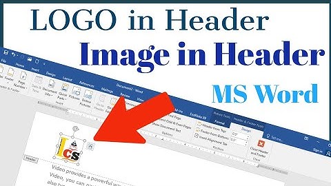 How To Put a Logo in a Header or Footer in MS Word | Insert Picture in Header
