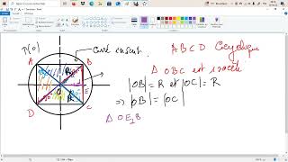 Triangle inscrit dans un cercle - Construction
