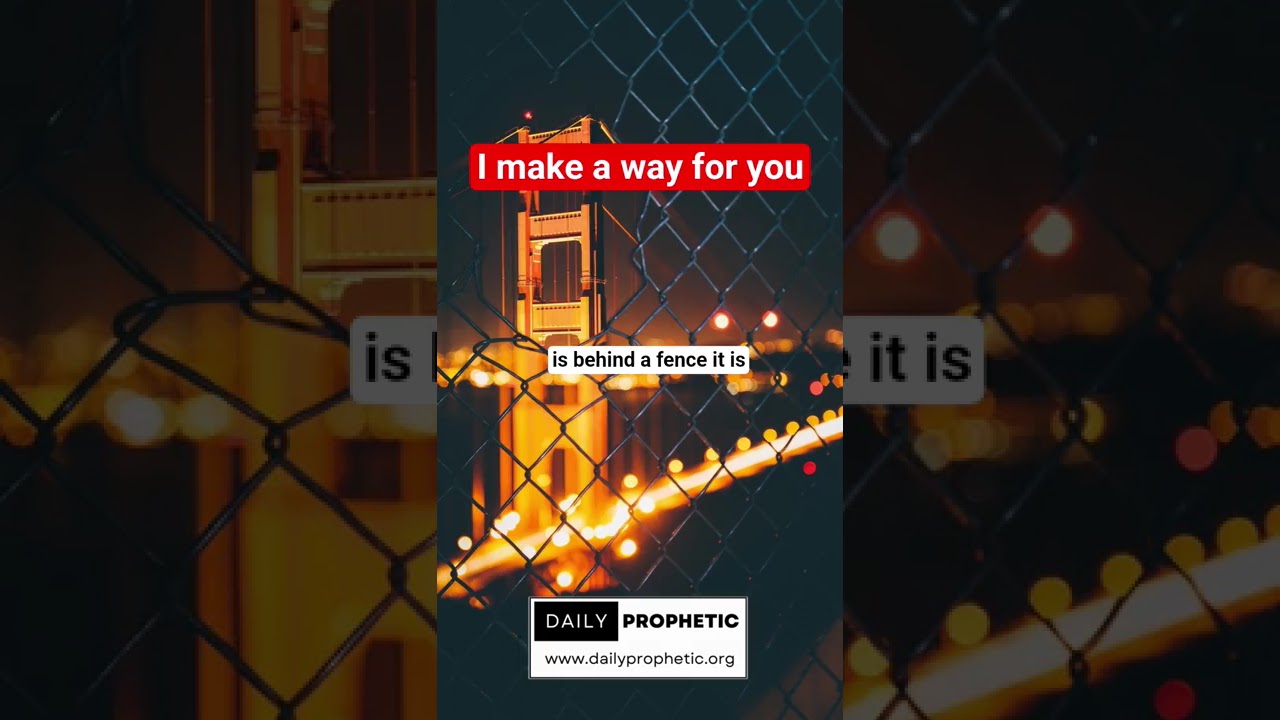 Я прокладываю путь для тебя. Пророческое слово.