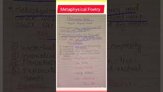 Metaphysical Poetry/John Donne//English literature//British poetry /English honours/MEG-01