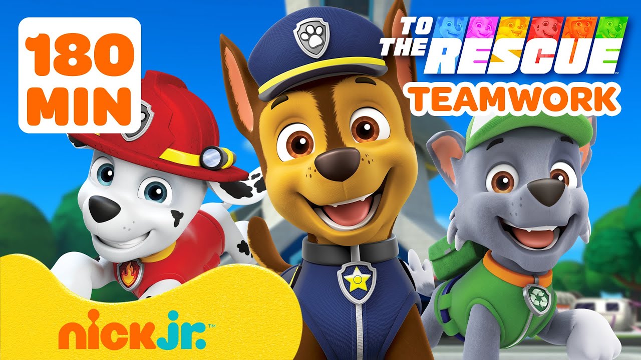 Patrulha Canina | Pais da Patrulha Canina ao Resgate! 🥗 Aprenda Trabalho em Equipe por 180 Minutos