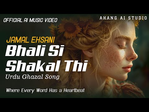 Bhali Si Shakal Thi موزیک ویدیوی رسمی هوش مصنوعی جمال احسانی آهنگ غزل اردو استودیوی هوش مصنوعی آهنگ 