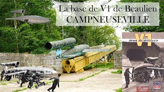 Exploration d'un site de lancement de V1 en 1944