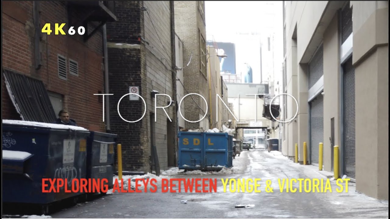 Toronto Urban Exploration Walk - Seeing What Lurks In The Alleys Between Yonge & Victoria St - 4K