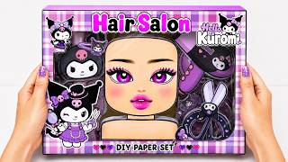 20 Minutes Satisfying with Unboxing Purple Kuromi ROBLOX Makeup Hair Set Toy DIY from Paper | ASMR