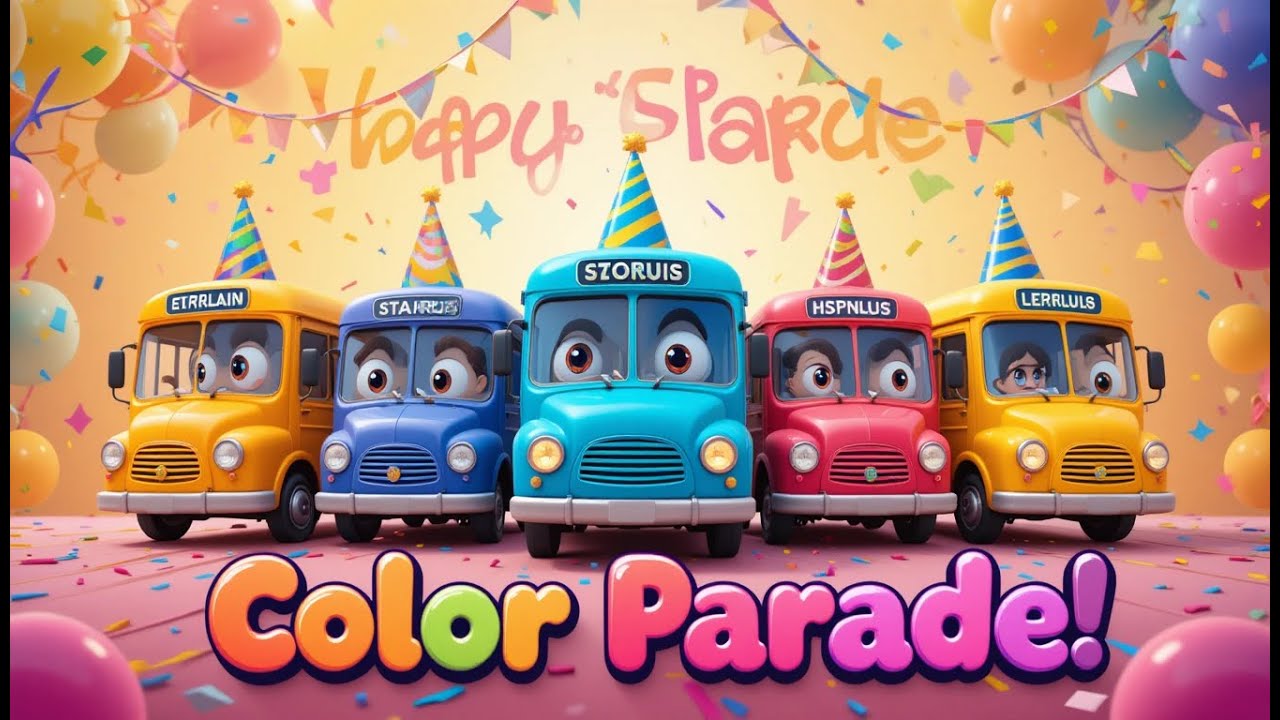 color bus cartoon, kids color song, colorful buses, bus colors for kids,cartoon_network860