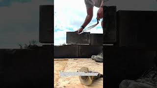 Perfect Block Laying Technique With Trowel Skills #construction #masonry #tools