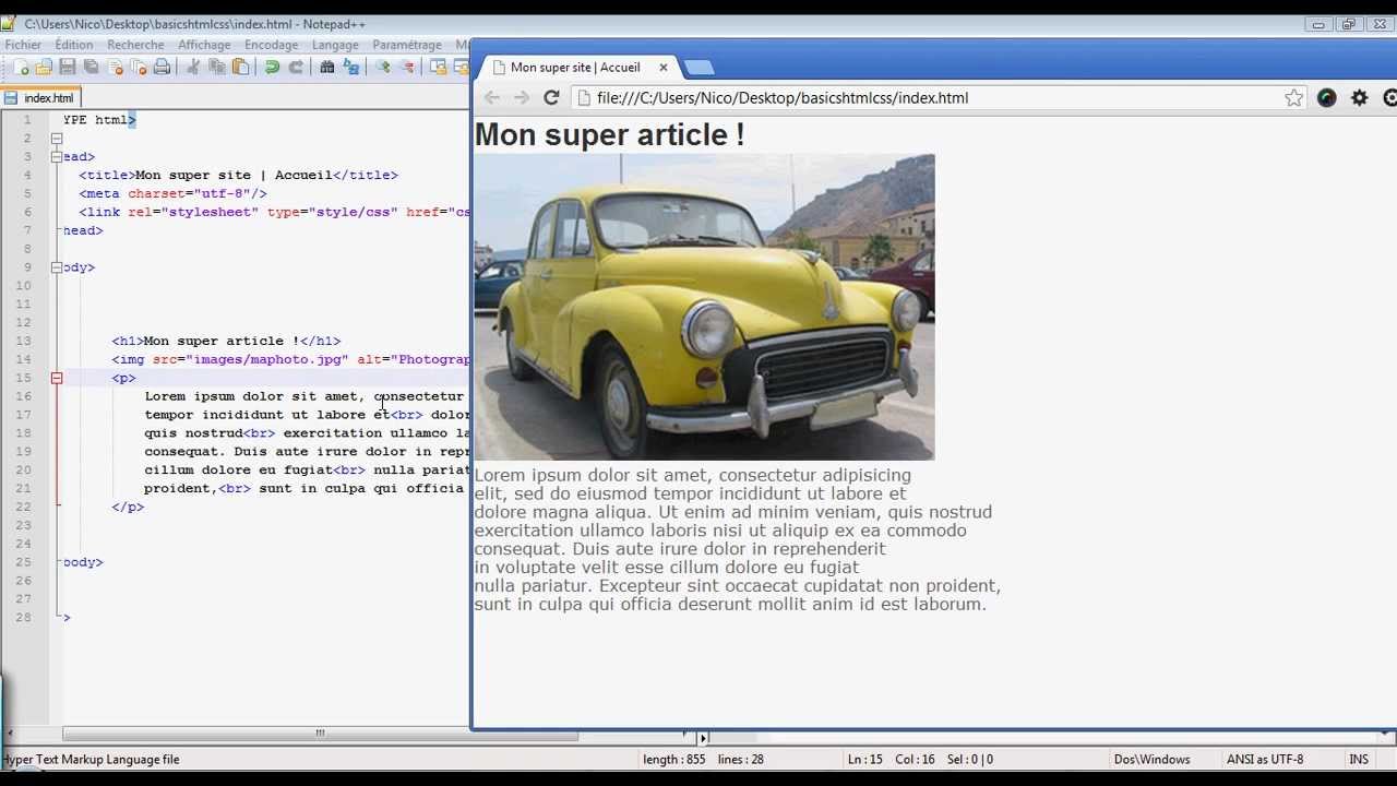 HTML5/CSS3 Basics : Ajoutez des images à vos sites