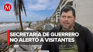 "Se rompieron los vidrios del camión": Reportero cuenta como vivió el huracán 'Otis' en Acapulco
