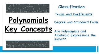 Polynomials Key Concepts Explained! @GEDMathSimplified #class9math #ged #class10math #class8math