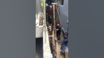 Rút cừ larsen ( cừ vây) bằng ti thuỷ lực #xaydungnhadanang