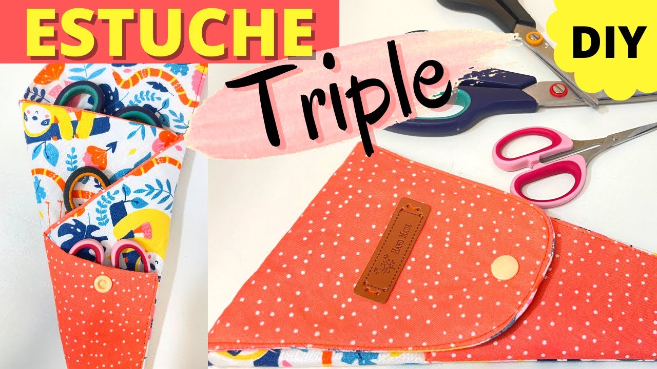 CONFECCIONA TU PROPIO ESTUCHE PARA LAS TIJERAS 🔥 CON TRES COMPARTIMENTOS!! | Yuyis Creations