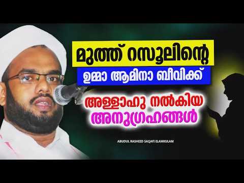 മുഹമ്മദ് നബി (സ)യുടെ ഉമ്മ ആമിനാ ബീവിയ്ക്ക് അള്ളാഹു നൽകിയ അനുഗ്രഹം | ISLAMIC SPEECH MALAYALAM 2026