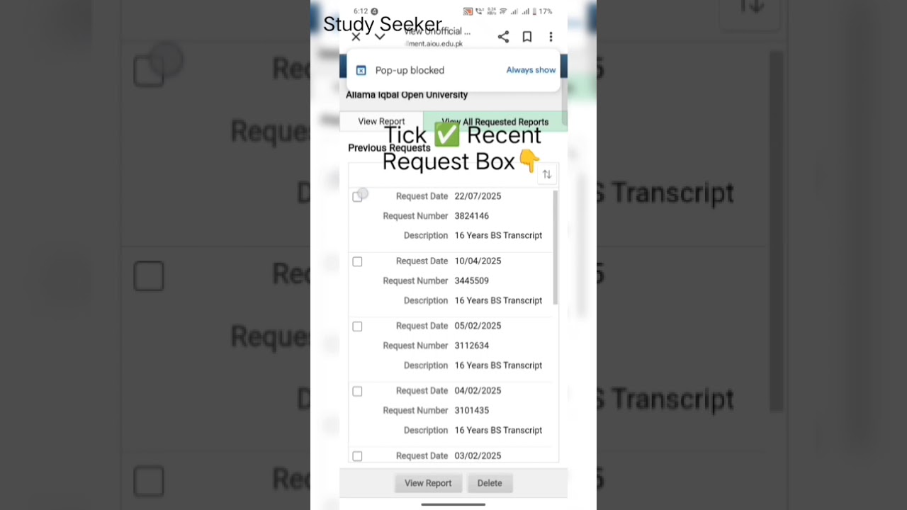 AIOU BS Provisional Transcript Download | Quick Step-by-Step Guide
